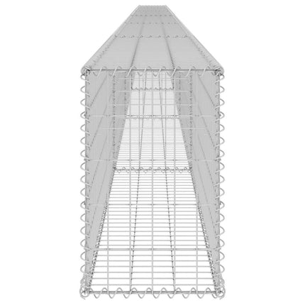 gabionvæg med dæksler 900x30x50 cm galvaniseret stål