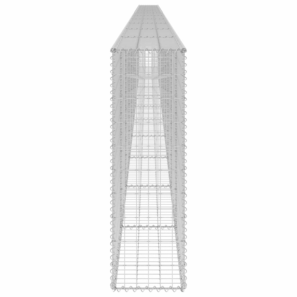 gabionvæg med dæksler 900x30x100 cm galvaniseret stål