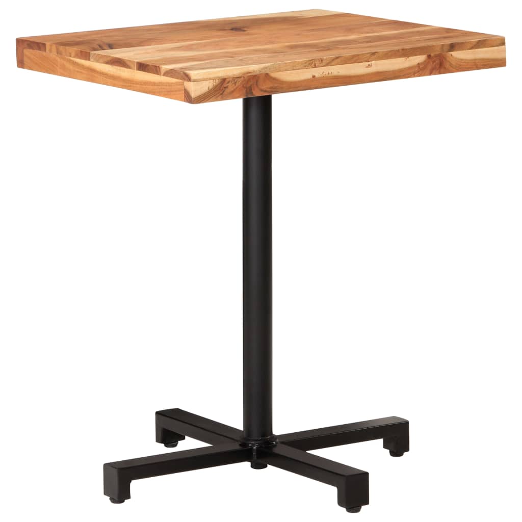bistrobord 60x60x75 cm firkantet massivt akacietræ