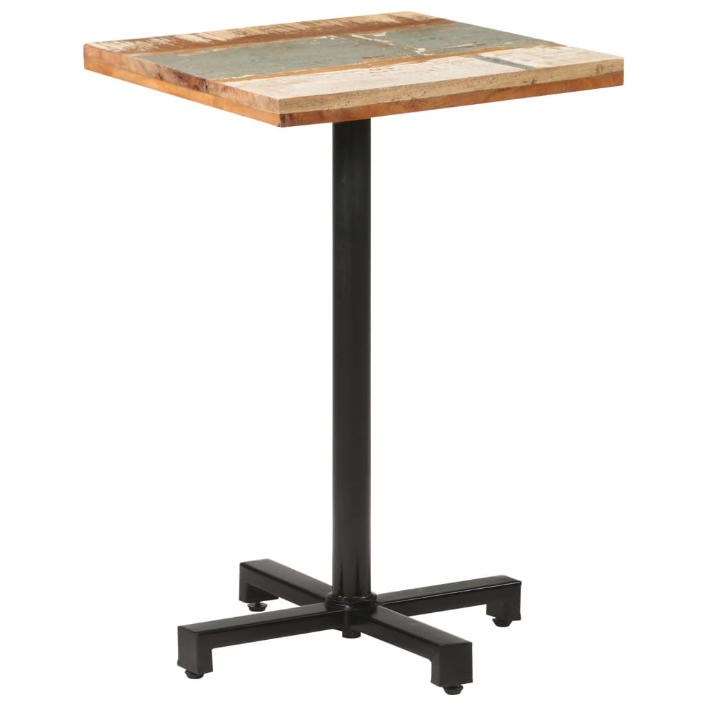 vidaXL bistrobord 50x50x75 cm firkantet massivt genbrugstræ
