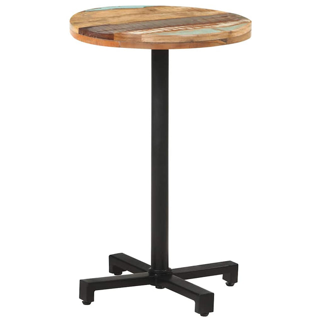 bistrobord Ø50x75 cm rund massivt genbrugstræ