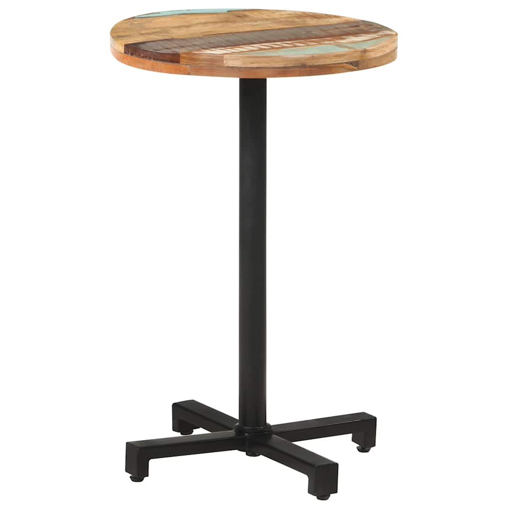 bistrobord Ø50x75 cm rund massivt genbrugstræ