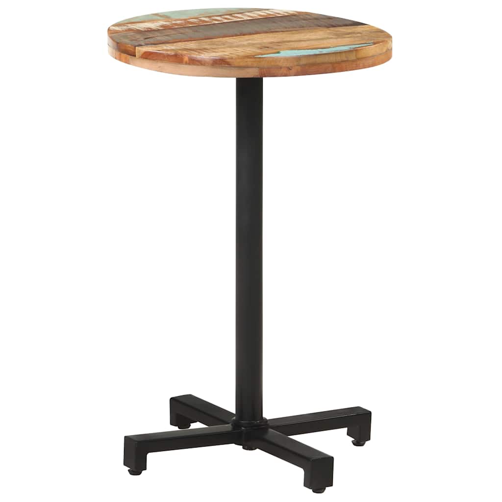 bistrobord Ø50x75 cm rund massivt genbrugstræ