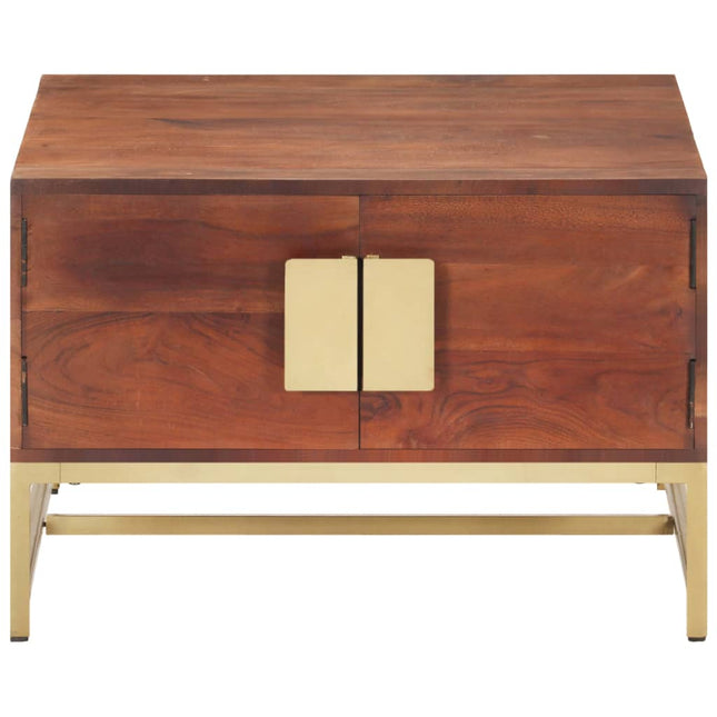 sofabord 67x67x45 cm massivt akacietræ honningbrun