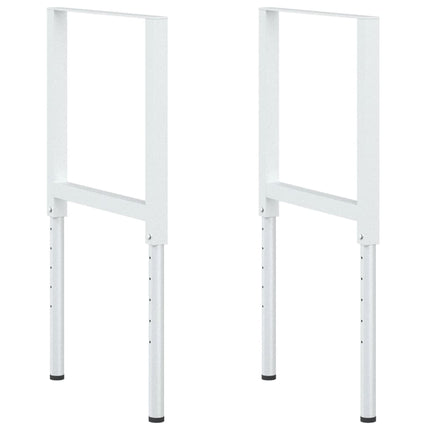 stel til arbejdsbænk 2 stk. 55x(69-95,5) cm metal grå