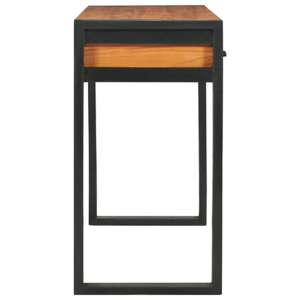 skrivebord med 2 skuffer 100x40x75 cm teaktræ