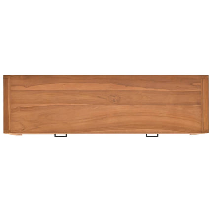 tv-bord 140x40x45 cm massivt teaktræ