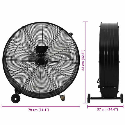 industriel ventilator 77 cm 187,7 W sort