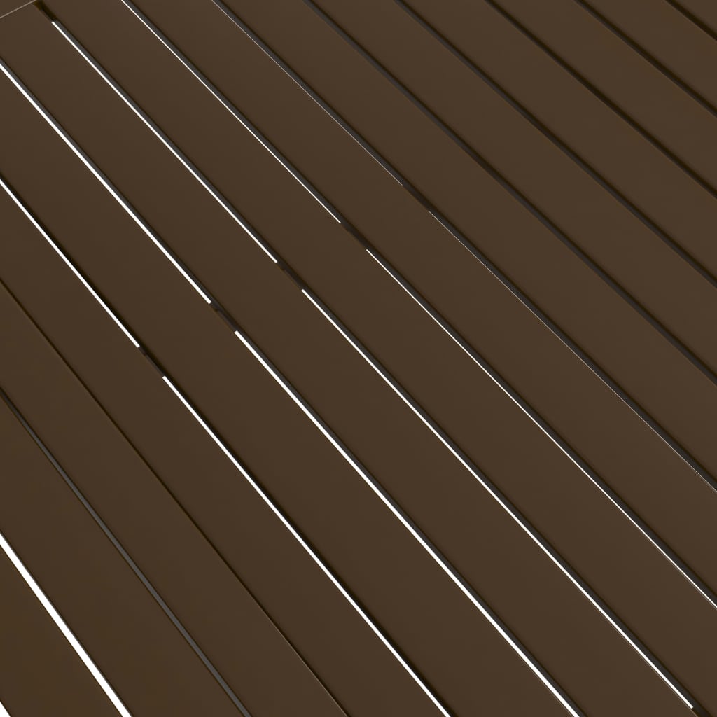 havebord 190x80x72 cm stål brun