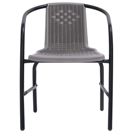 havestole 2 stk. 110 kg plastikrattan og stål