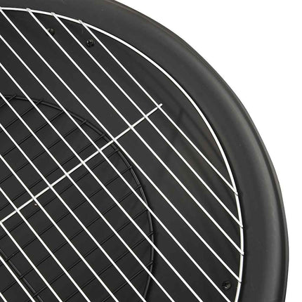2-i-1 bålfad og grill med ildrager 56x56x49 cm stål