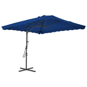 haveparasol med stålstang 250x250x230 cm cm blå