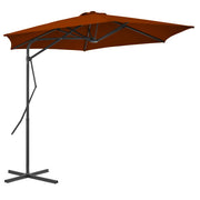 parasol med stålstang 300x230 cm terrakotta