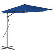 parasol med stålstang 300x230 cm blå