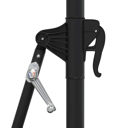 væghængt parasol m. LED-lys 300 cm gråbrun