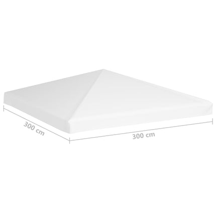 pavillontopdække 270 g/m² 3x3 m hvid