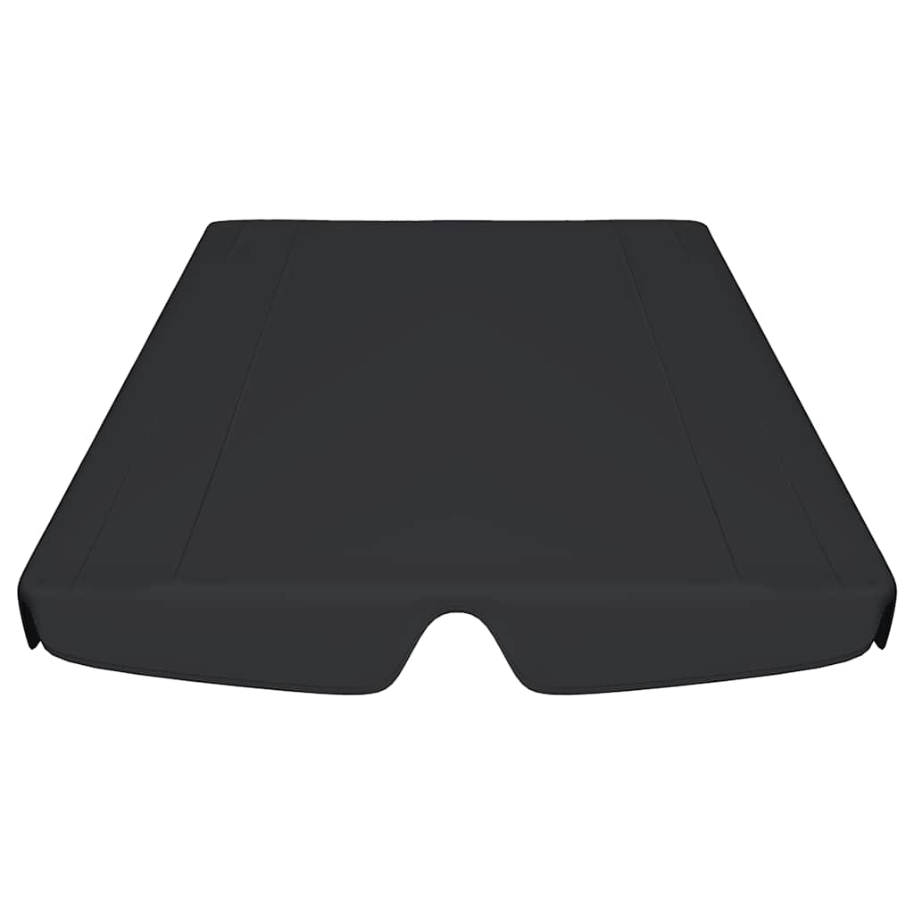 baldakin til havegynge 188/168x145/110 cm sort