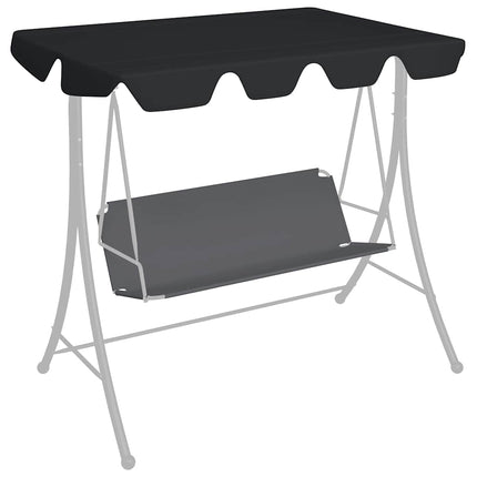 baldakin til havegynge 188/168x145/110 cm sort