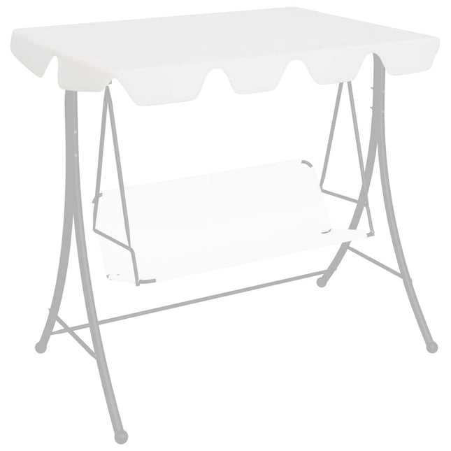 baldakin til havegynge 188/168x145/110 cm hvid
