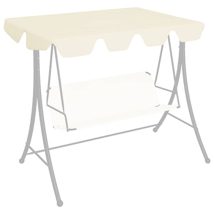 baldakin til havegynge 150/130x105/70 cm cremefarvet