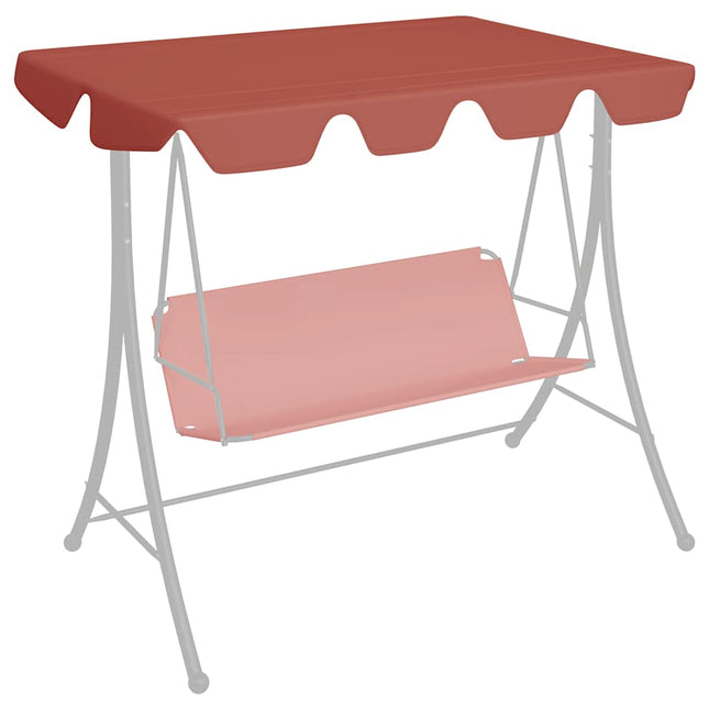 baldakin til havegynge 150/130x105/70 cm terrakottafarvet