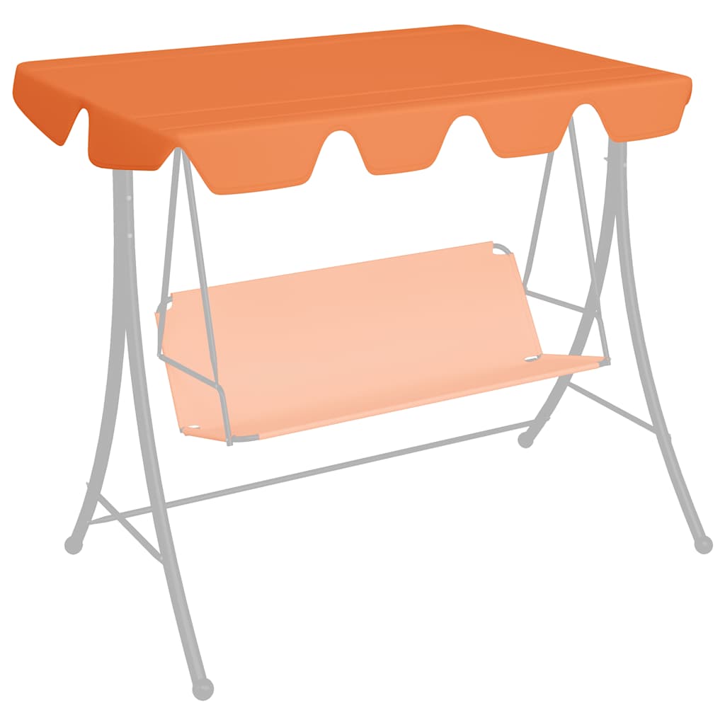 baldakin til havegynge 150/130x105/70 cm orange
