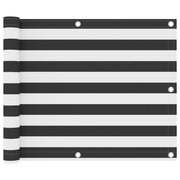 altanafskærmning 75x600 cm oxfordstof antracitgrå og hvid