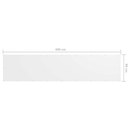 altanafskærmning 90x400 cm oxfordstof hvid