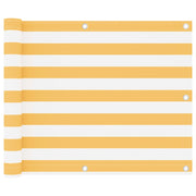 altanafskærmning 75x600 cm oxfordstof hvid og gul