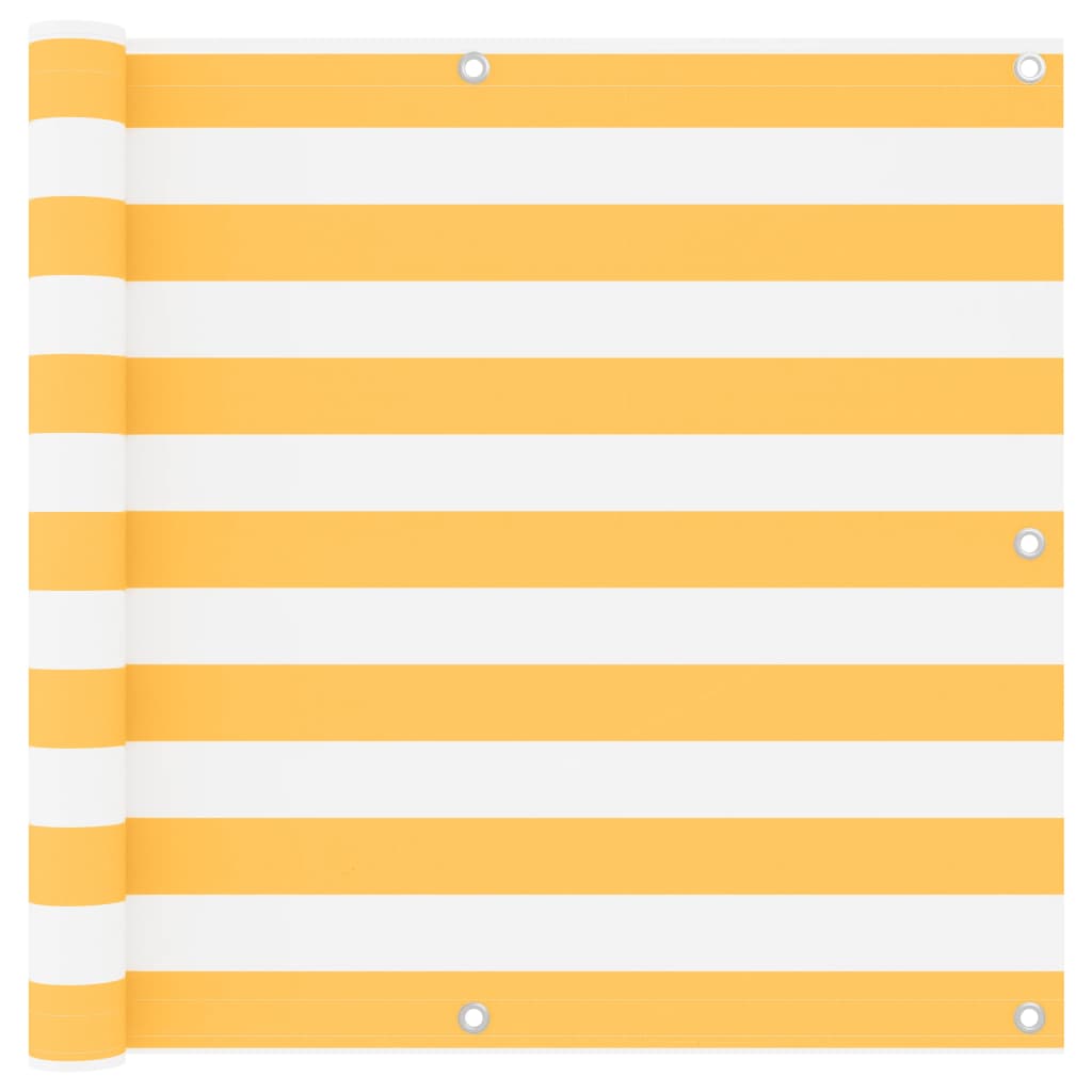 altanafskærmning 90x400 cm oxfordstof hvid og gul