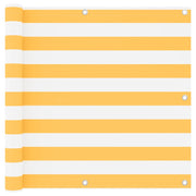 altanafskærmning 90x400 cm oxfordstof hvid og gul