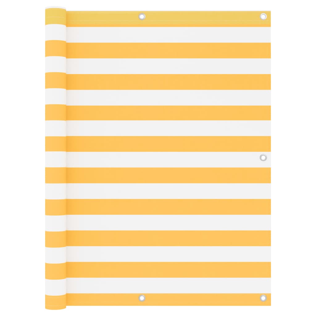 altanafskærmning 120x600 cm oxfordstof hvid og gul