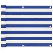 altanafskærmning 75x400 cm oxfordstof hvid og blå