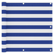 altanafskærmning 90x500 cm oxfordstof hvid og blå