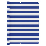 altanafskærmning 120x300 cm oxfordstof hvid og blå