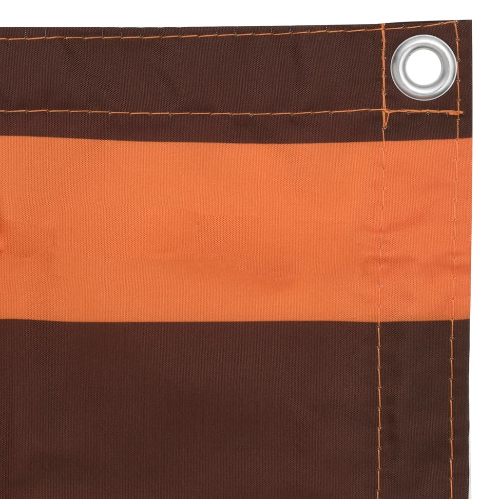 altanafskærmning 75x400 cm oxfordstof orange og brun