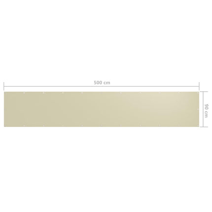 altanafskærmning 90x500 cm oxfordstof cremefarvet