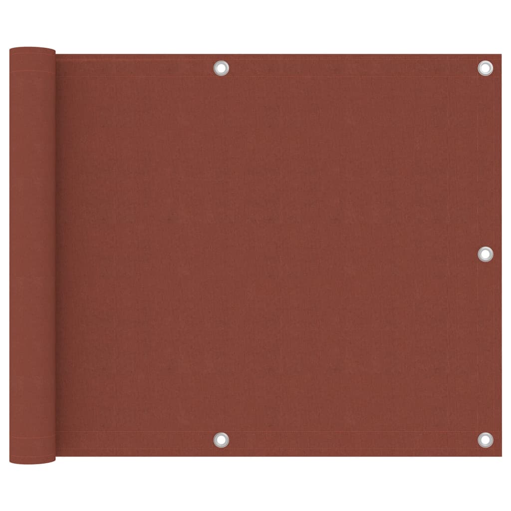 altanafskærmning 75x500 cm oxfordstof terrakotta billede