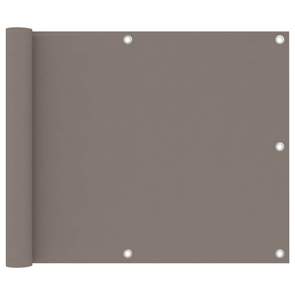 altanafskærmning 75x600 cm oxfordstof gråbrun billede