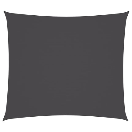 solsejl 2x2,5 m oxfordstof rektangulær antracitgrå