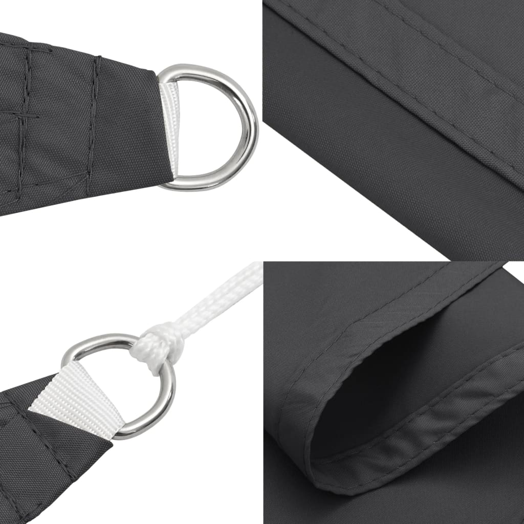 solsejl 2,5x3,5 m oxfordstof rektangulær antracitgrå
