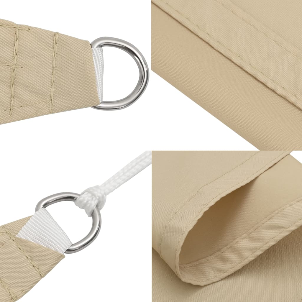 solsejl 2x5 m rektangulær oxfordstof beige