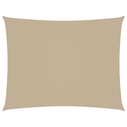 solsejl 2,5x4 m oxfordstof rektangulær beige
