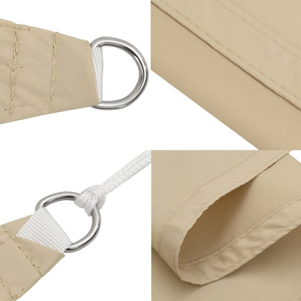 solsejl 3x6 m rektangulær oxfordstof beige