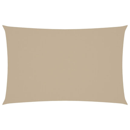 solsejl 4x7 m rektangulær oxfordstof beige