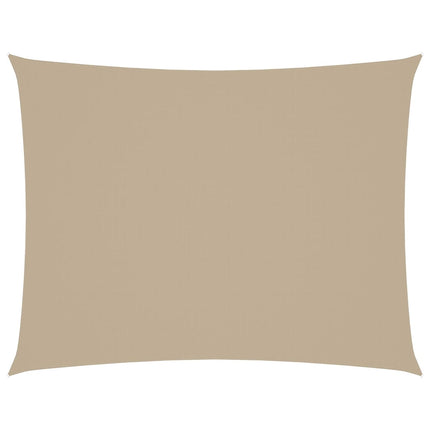 solsejl 5x6 m rektangulær oxfordstof beige