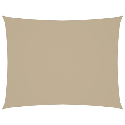 solsejl 5x7 m rektangulær oxfordstof beige