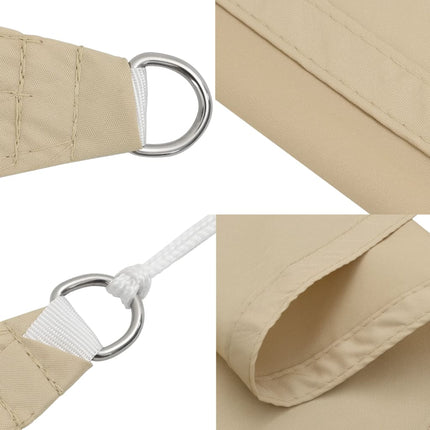 solsejl 5x7 m rektangulær oxfordstof beige