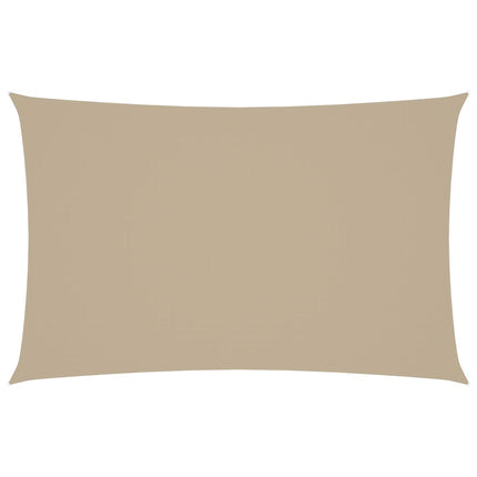 solsejl 5x8 m rektangulær oxfordstof beige