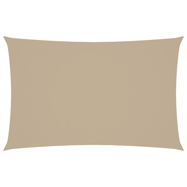 solsejl 5x8 m rektangulær oxfordstof beige